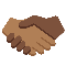 Handshake- Medium-Dark Skin Tone- Dark Skin Tone emoji on Twitter